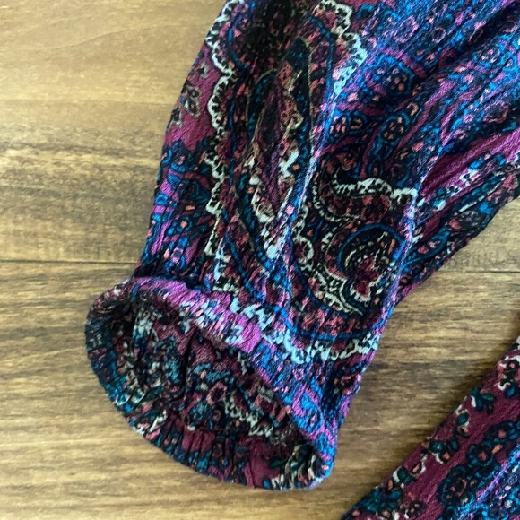 American Eagle Purple Paisley Print Dress Women's XXS - Picture 9 of 13